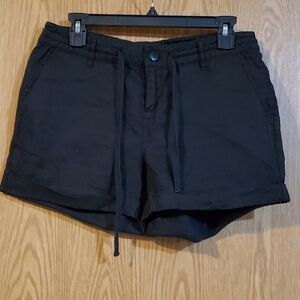 Workshop by andrea jovine black linen shorts size 8